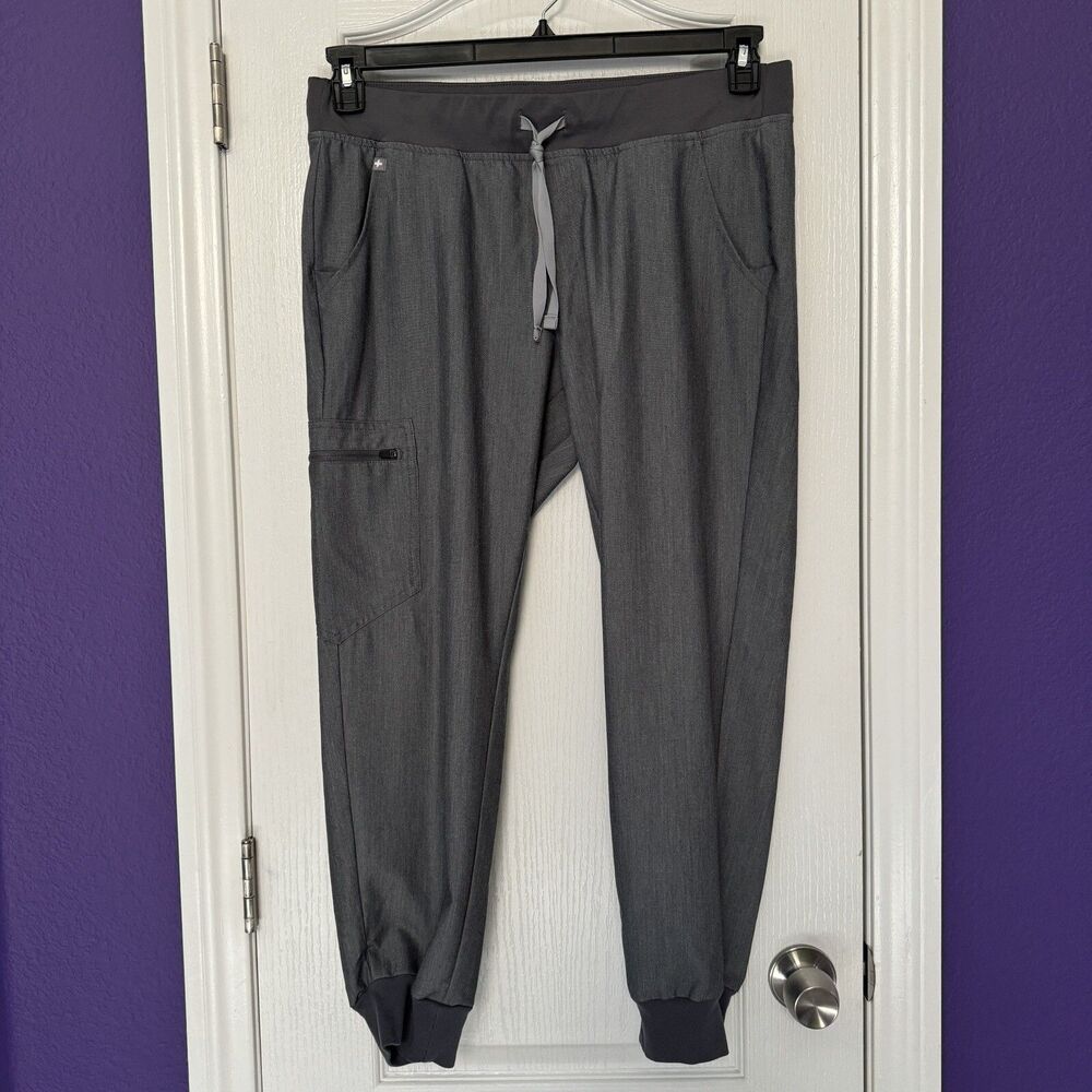 FIGS Zamora 2.0 Jogger Scrub Pants Graphite W18SW2005 Size L/P Large Petite